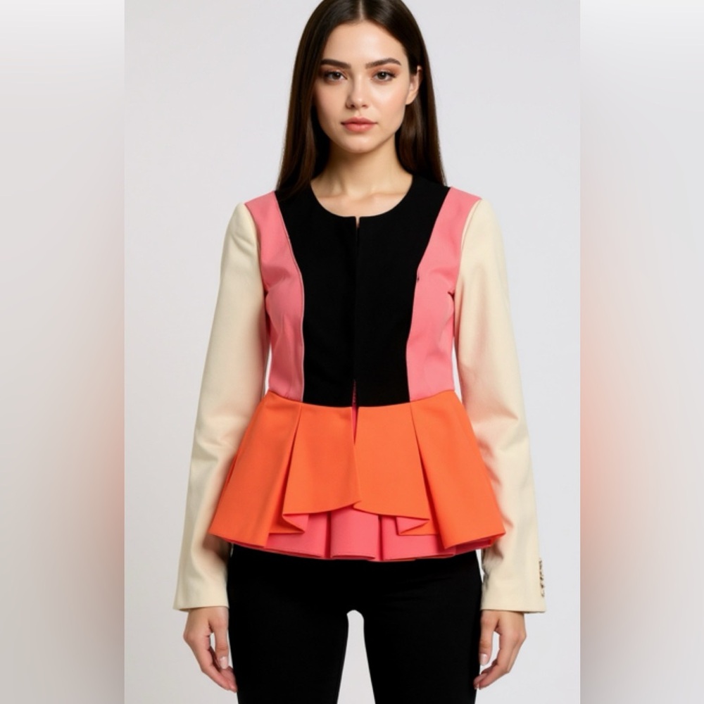 VTG Cameo Geraldine Colorblock Blazer XS Slim Fit One Of A Kind